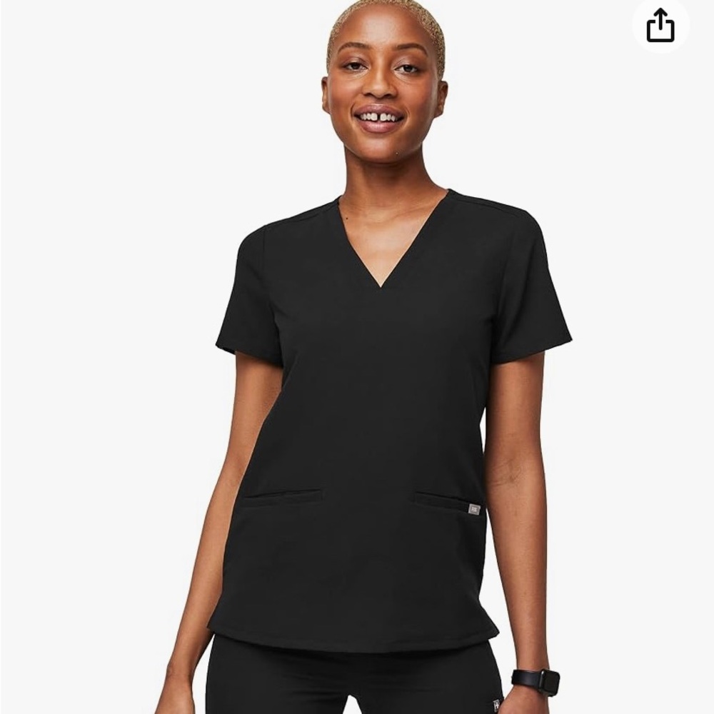 FIGS Black Scrub Top